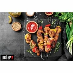 Weber Set De 6 Brochettes Avec Supports Pour Rôtissoire Crafted -fournitures de cuisine boutique 110001 2 1 Set de 6 brochettes avec supports pour rotissoire Crafted Weber