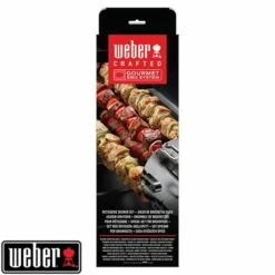 Weber Set De 6 Brochettes Avec Supports Pour Rôtissoire Crafted -fournitures de cuisine boutique 110001 4 1 Set de 6 brochettes avec supports pour rotissoire Crafted Weber