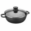 Faitout Fonte Avec Couvercle En Verre 32 Cm Noir -fournitures de cuisine boutique 11623 0 1 Faitout fonte avec couvercle en verre 32 cm noir Lacor