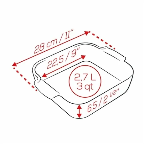 Peugeot Plat Four Carré Céramique Rouge 28 Cm 4 Peugeot Plat Four Carré Céramique Rouge 28 Cm – Image 2