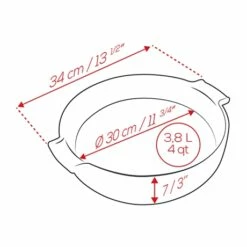 Plat Four Rond Céramique écru 34 Cm Peugeot -fournitures de cuisine boutique 201191 1 2 Plat four rond ceramique ecru 34 cm Peugeot Peugeot