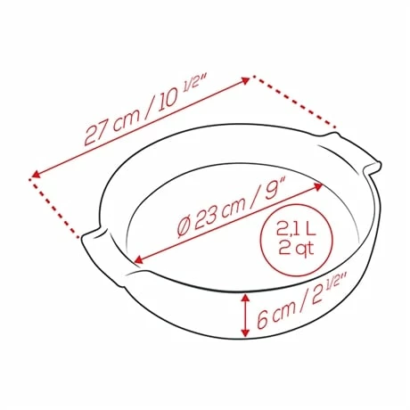 Peugeot Plat Four Rond Céramique Ardoise 27 Cm 5 Peugeot Plat Four Rond Céramique Ardoise 27 Cm – Image 3