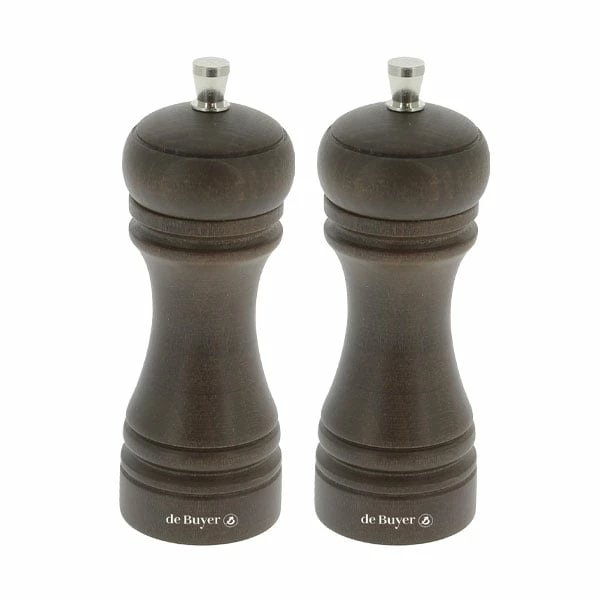 De Buyer Set Moulins à Poivre Et à Sel JAVA Foncé 14 Cm 3 De Buyer Set Moulins à Poivre Et à Sel JAVA Foncé 14 Cm