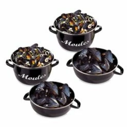 Lot De 2 Marmites à Moules 24 Cm