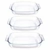 Set De 3 Plats à Four Rectangulaires En Verre Borosilicate -fournitures de cuisine boutique 248000 0 4 Set de 3 plats a four rectangulaires en verre borosilicate Mathon