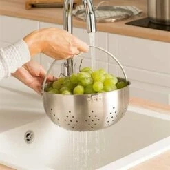Faitout Inox 24 Cm Avec Panier Passoire Rotatif Et Couvercle En Verre 6,7 L -fournitures de cuisine boutique 273095 2 4 Faitout inox 24 cm avec panier passoire rotatif et couvercle en verre 6 7 L Mathon