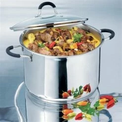 Marmite Haute En Inox 18 8 Avec Couvercle Rapid Cook 26 Cm 8,5 L -fournitures de cuisine boutique 27340 1 4 Marmite haute en inox 18 8 avec couvercle Rapid Cook 26 cm 8 5 L Mathon