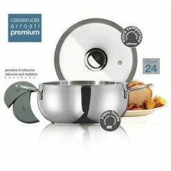 Faitout Inox Avec Couvercle Premium 24 Cm 5 L 7 Faitout Inox Avec Couvercle Premium 24 Cm 5 L -fournitures de cuisine boutique 27673 2 3 Faitout inox avec couvercle Premium 24 cm 5 L Inoxriv