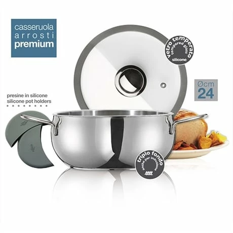 Faitout Inox Avec Couvercle Premium 24 Cm 5 L 5 Faitout Inox Avec Couvercle Premium 24 Cm 5 L – Image 3