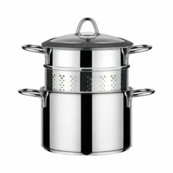 Cuiseur à Pâte Acier Inoxydable Avec Couvercle Verre 20 Cm
