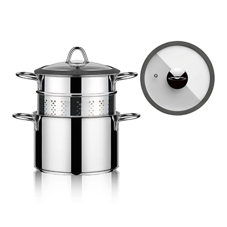 Cuiseur à Pâte Acier Inoxydable Avec Couvercle Verre 20 Cm 4 Cuiseur à Pâte Acier Inoxydable Avec Couvercle Verre 20 Cm – Image 2