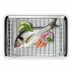 Produits populaires -fournitures de cuisine boutique 278034 1 1 Plat a four Smart Grill 36 x 25 cm avec grille Inoxriv