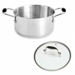 Faitout Excell’Inox 20 Cm Et Couvercle En Verre -fournitures de cuisine boutique 279195 1 3 Faitout Excell Inox 20 cm et couvercle en verre Mathon