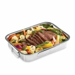 Plat à Four Rectangulaire Inox 35 Cm -fournitures de cuisine boutique 37111 2 3 Plat a four rectangulaire inox 35 cm Baumalu