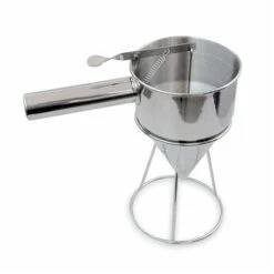 Entonnoir à Piston En Inox Avec Support -fournitures de cuisine boutique 573007 1 3 Entonnoir a piston en inox avec support Mathon