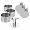Lot 3 Cercles De Présentation En Inox Avec Poussoir + 3 Supports -fournitures de cuisine boutique 57986 0 4 Lot 3 cercles de presentation en inox avec poussoir 3 supports Mathon