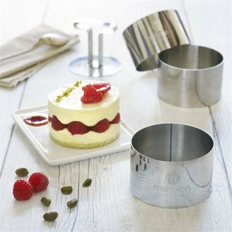 Lot 3 Cercles De Présentation En Inox Avec Poussoir + 3 Supports 3 Lot 3 Cercles De Présentation En Inox Avec Poussoir + 3 Supports – Image 2