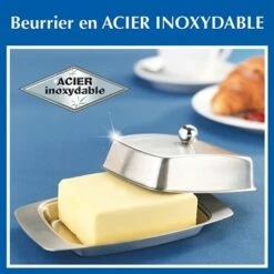 Beurrier En Acier Inoxydable -fournitures de cuisine boutique 673167 2 1 Beurrier en acier inoxydable Wenko by Maximex