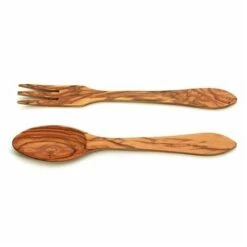 Couverts à Salade En Bois D'olivier